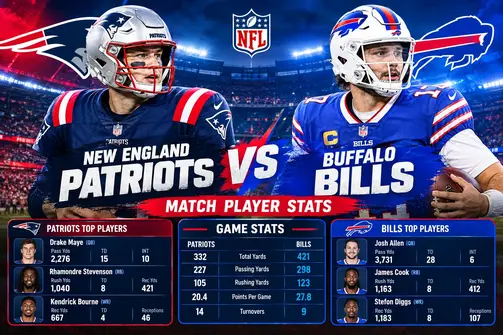 New England Patriots vs Buffalo Bills match player stats